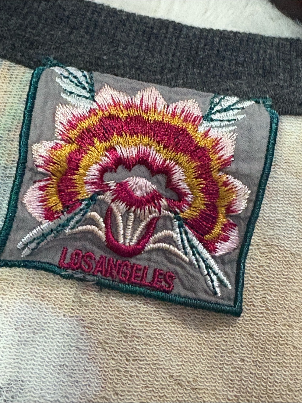 Johnny Was Burnt Orange Floral V-Neck Sweater rare sze small - Picture 9 of 10